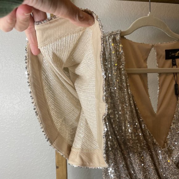 Silver Sequin Mini Dress - Picture 12 of 16